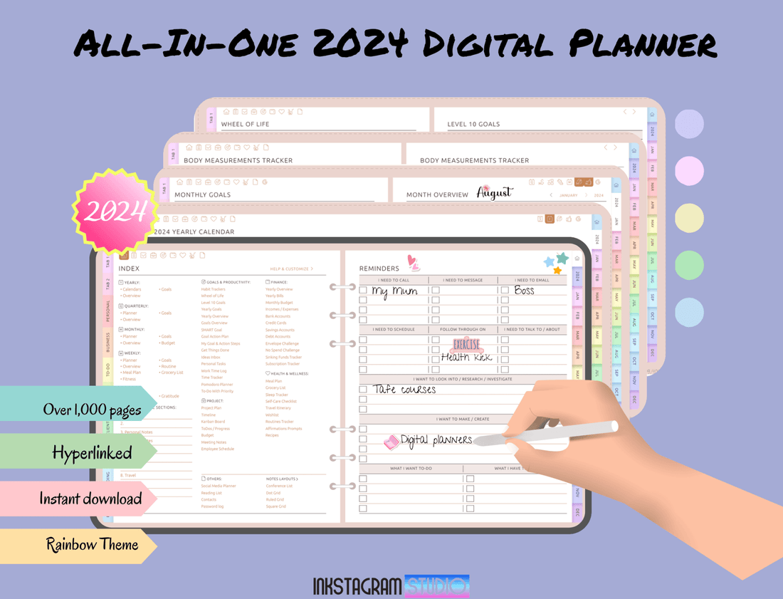 A Balanced Day: The Power of Inkstagram Studio’s All-in-One Planner - Inkstagram Studio