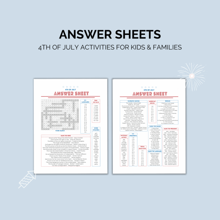 4th of July Games Printable | Party & Family Activities