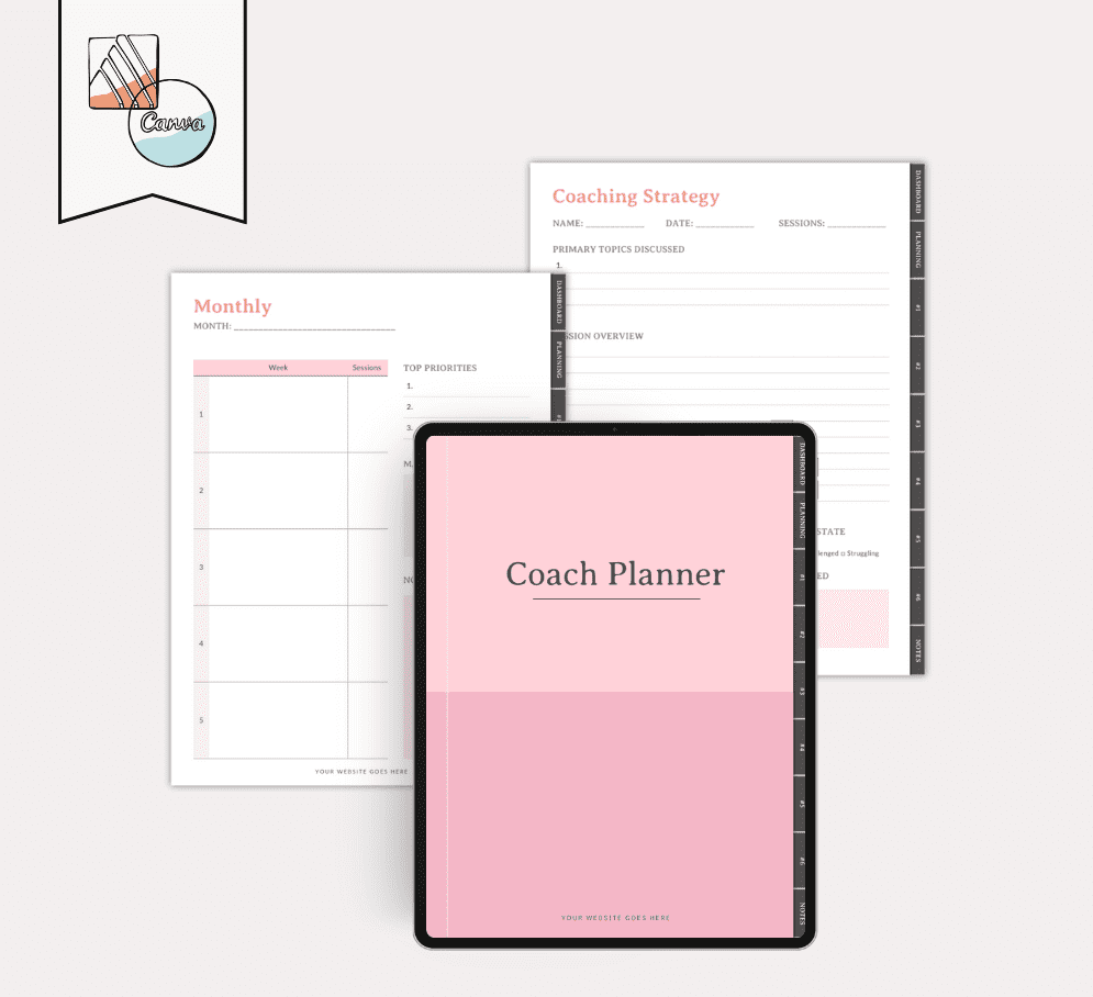Coach Planner: Streamline Client Sessions & Strategies with a Professional Digital Organiser