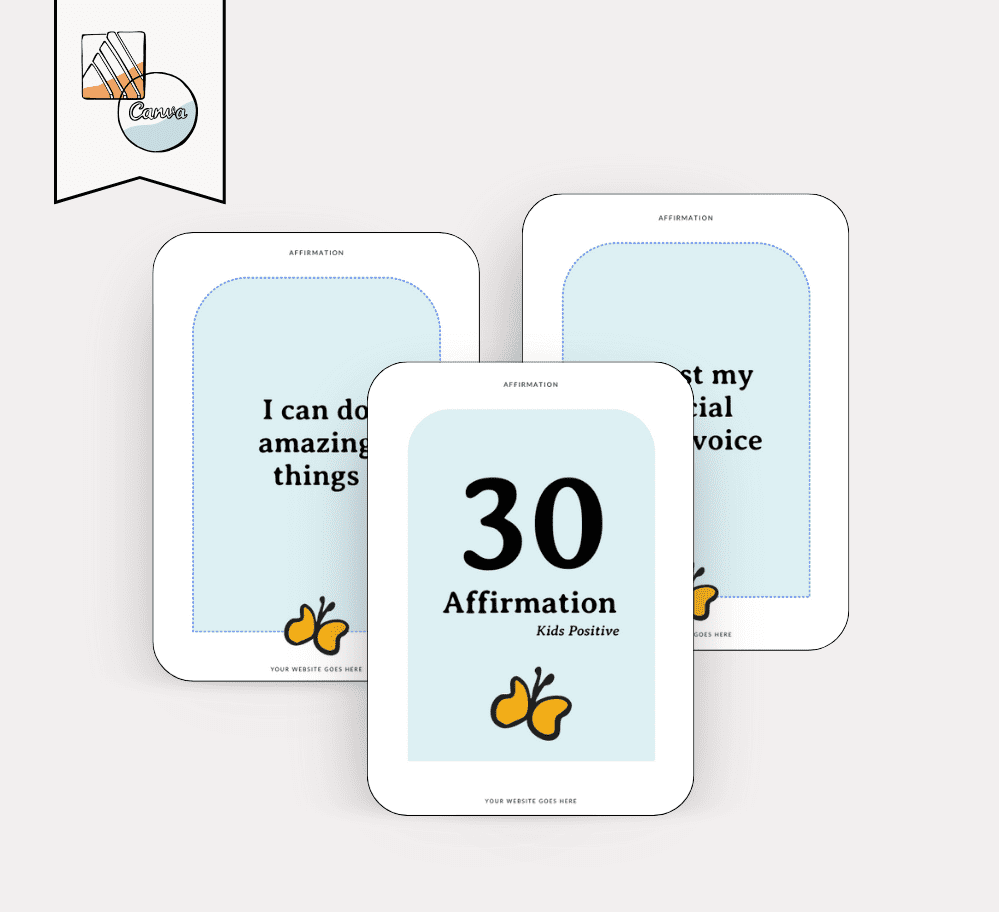 Kids Positive Affirmation Cards: 30 Uplifting Messages to Boost Confidence & Mindset