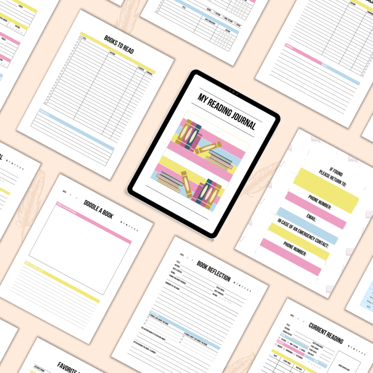 Reading Journal Printable | Book Log & Review Planner