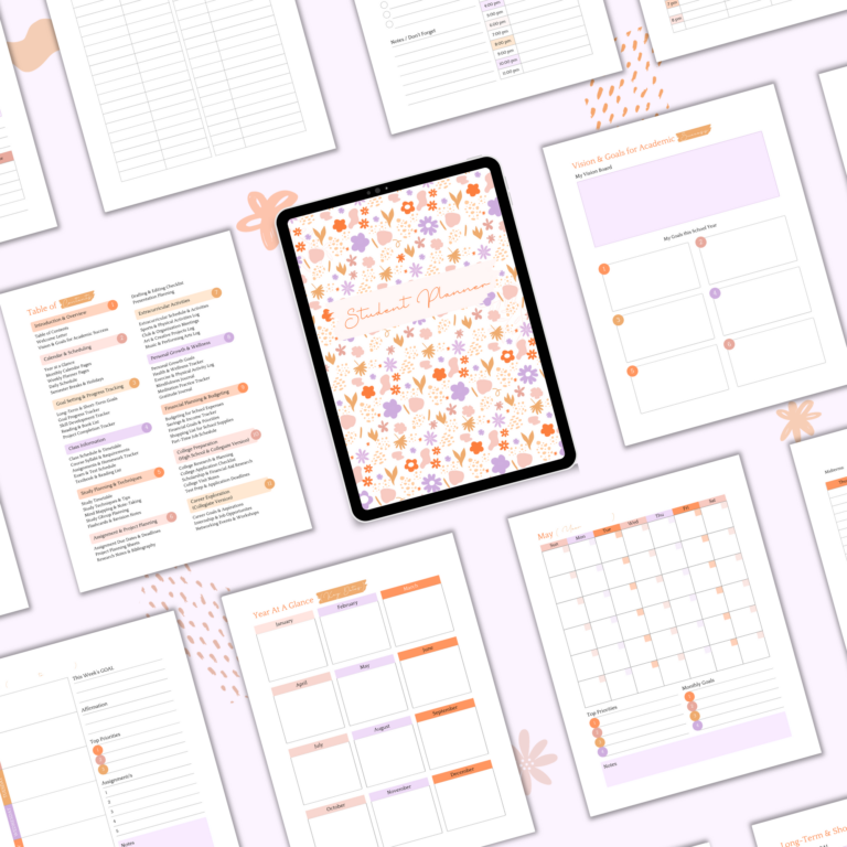 Student Planner Printable | Study, Life & College Organizer