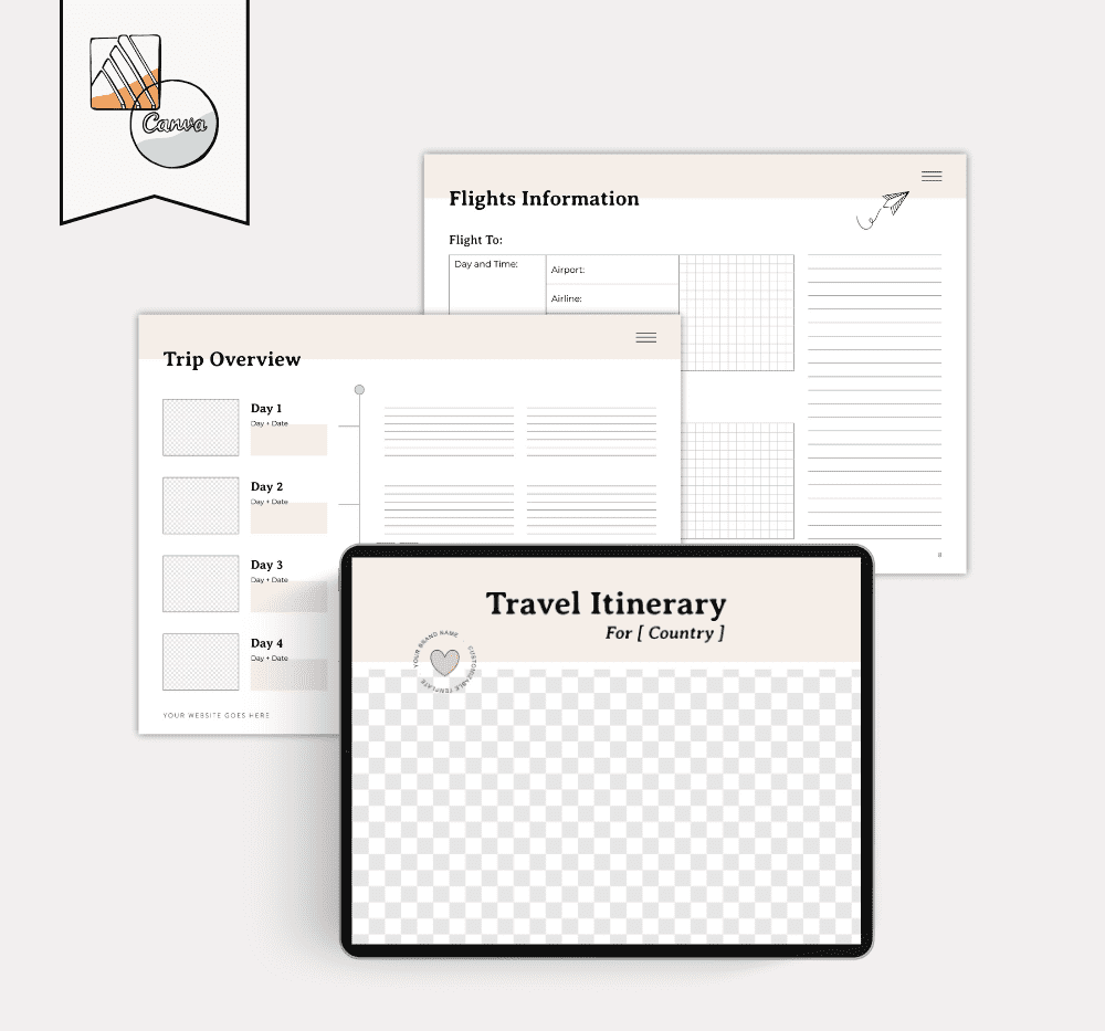 Travel Itinerary Planner: Flight, Accommodation & Daily Schedule Templates