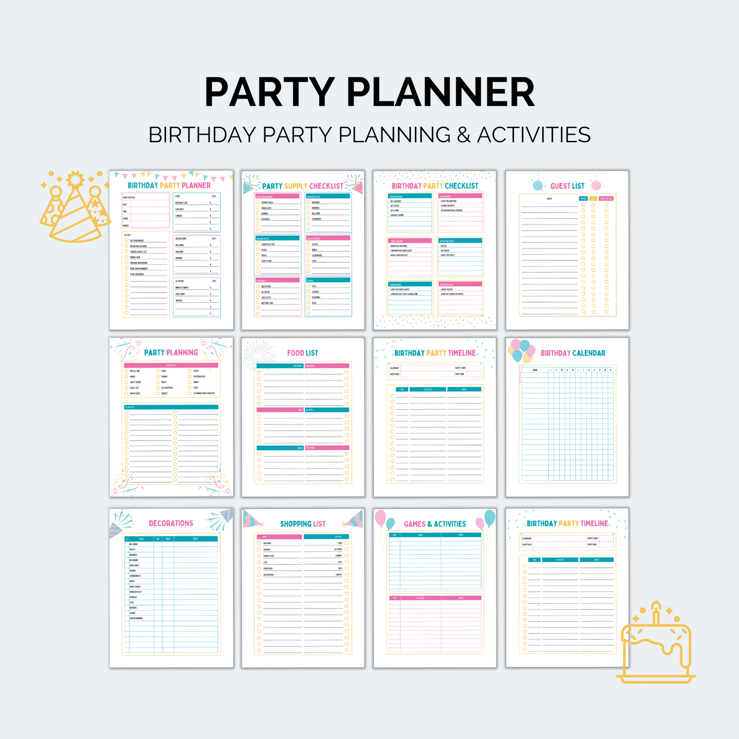Birthday Party Games & Activities Planner: Your Ultimate Fun - Filled Celebration Guide Kids plannerInkstagram StudioBirthday Party Games & Activities Planner: Your Ultimate Fun - Filled Celebration GuideBirthday Party Games & Activities Planner: Your Ultimate Fun - Filled Celebration GuideKids planner