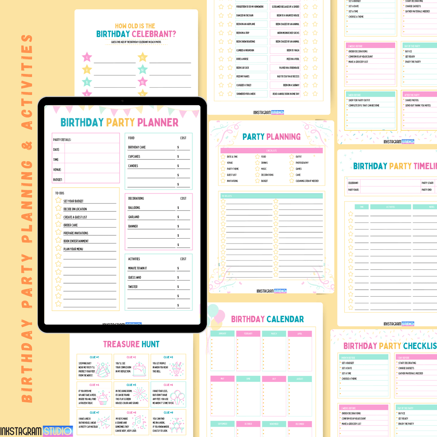 Birthday Party Games & Activities Planner: Your Ultimate Fun - Filled Celebration Guide Kids plannerInkstagram studioBirthday Party Games & Activities Planner: Your Ultimate Fun - Filled Celebration GuideBirthday party games and activities planner for stress - free celebration planning.Kids planner