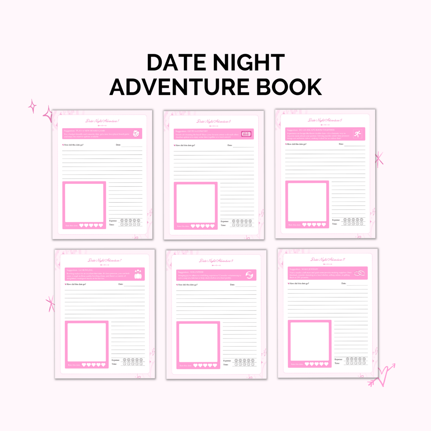 Date Night Adventures Booklet: Fun Ideas for Memorable Moments Adventures BookletInkstagram StudioDate Night Adventures Booklet: Fun Ideas for Memorable MomentsDate Night Adventures Booklet: Fun Ideas for Memorable MomentsAdventures Booklet