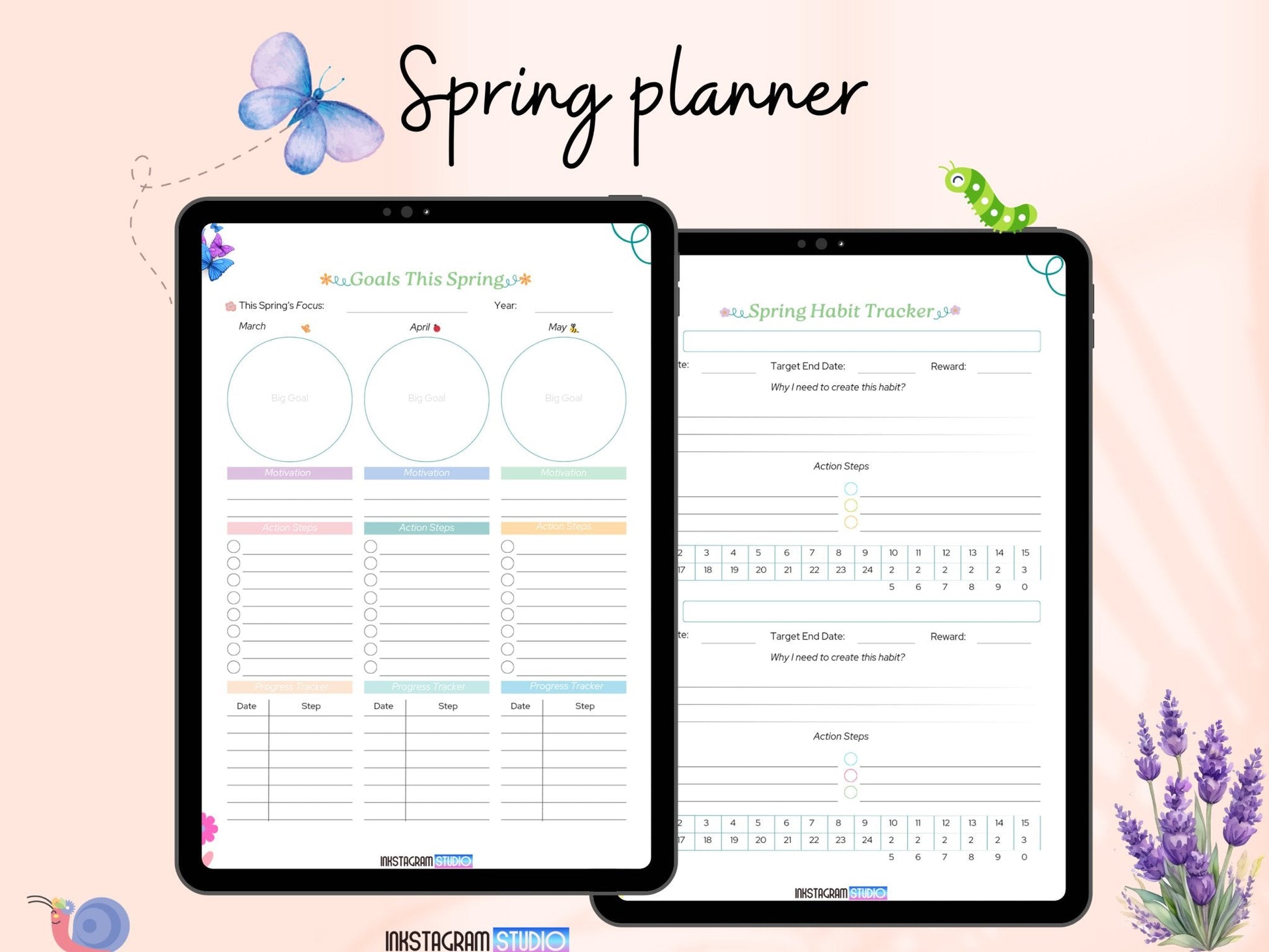 FREE Spring Planner: Refresh and Revitalize PlannersInkstagram studioFREE Spring Planner: Refresh and RevitalizeSpring planner with vibrant pages for goal setting and habit tracking.Planners