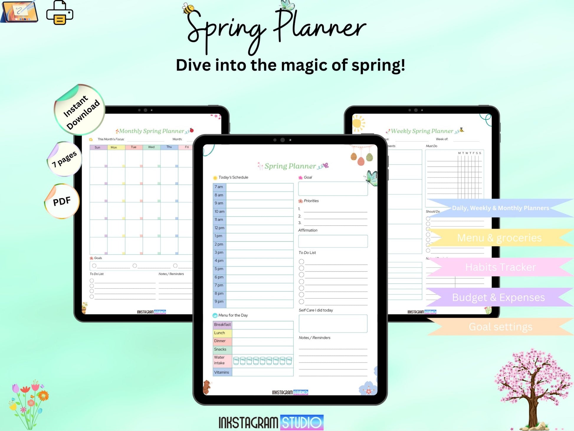 FREE Spring Planner: Refresh and Revitalize PlannersInkstagram studioFREE Spring Planner: Refresh and RevitalizeSpring planner for goal management and creative organization.Planners