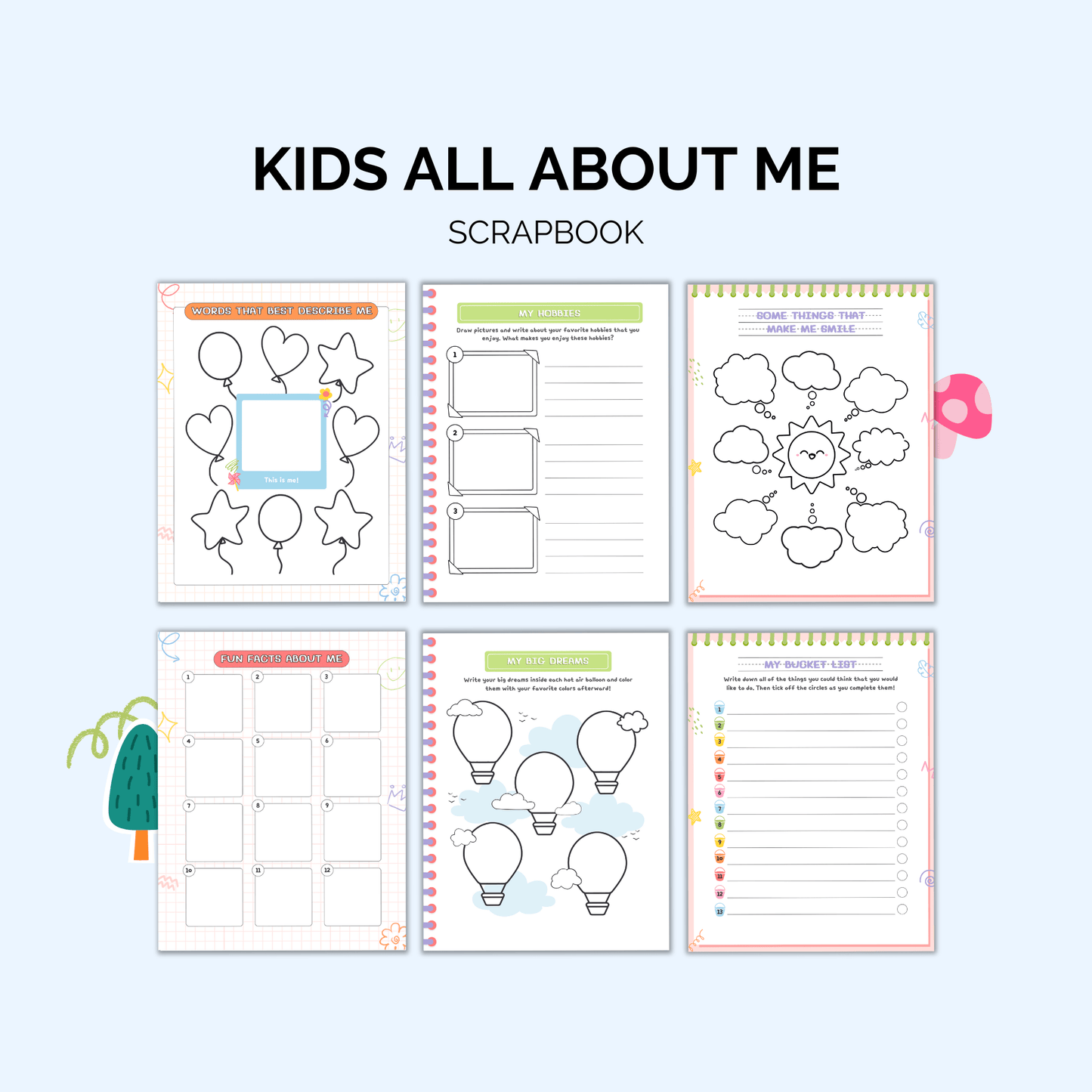 Kids "All About Me" Scrapbook: A Fun & Creative Memory Book for Kids Kids plannerInkstagram StudioKids "All About Me" Scrapbook: A Fun & Creative Memory Book for KidsKids "All About Me" Scrapbook: A Fun & Creative Memory Book for KidsKids planner