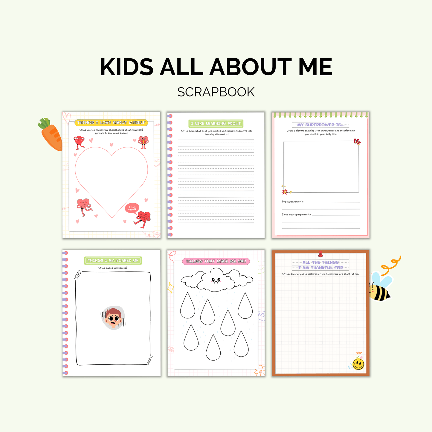 Kids "All About Me" Scrapbook: A Fun & Creative Memory Book for Kids Kids plannerInkstagram StudioKids "All About Me" Scrapbook: A Fun & Creative Memory Book for KidsKids "All About Me" Scrapbook: A Fun & Creative Memory Book for KidsKids planner