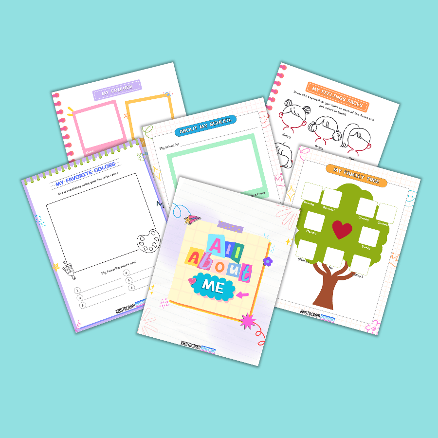 Kids "All About Me" Scrapbook: A Fun & Creative Memory Book for Kids Kids plannerInkstagram studioKids "All About Me" Scrapbook: A Fun & Creative Memory Book for KidsKids "All About Me" Scrapbook: A Fun & Creative Memory Book for KidsKids planner