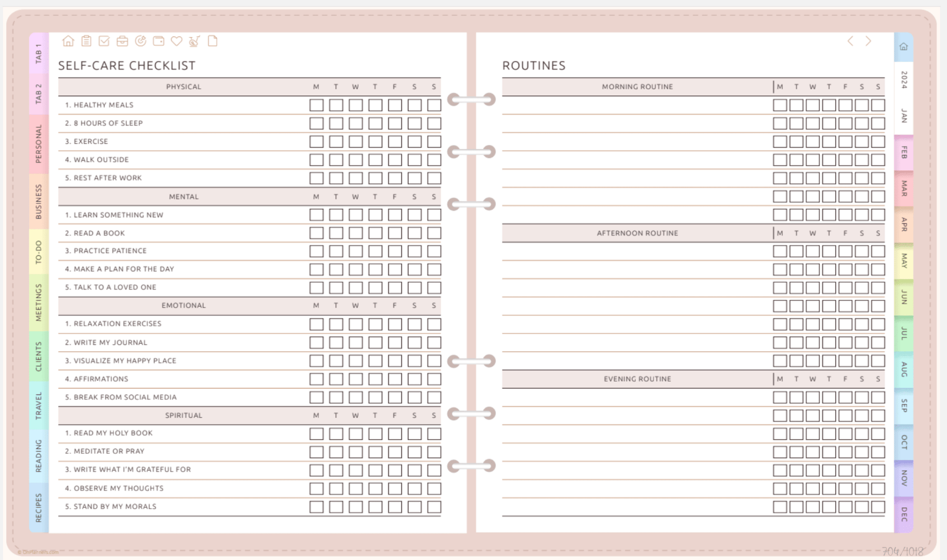 Ultimate All - In - One Digital Planner | Organize Tasks, Goals & Schedules all in one PlannerInkstagram studioUltimate All - In - One Digital Planner | Organize Tasks, Goals & SchedulesUltimate All - In - One digital planner featuring self - care checklist and routine tracker.all in one Planner
