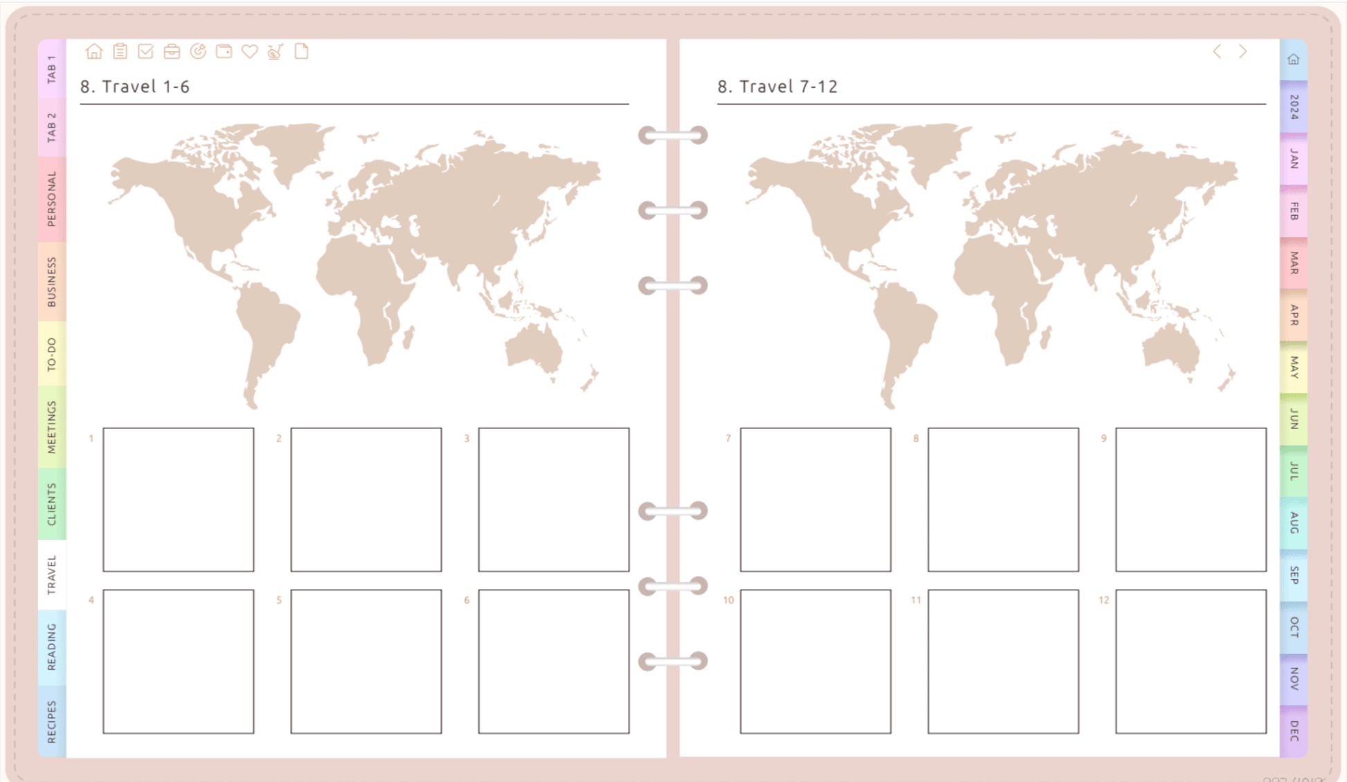 Ultimate All - In - One Digital Planner | Organize Tasks, Goals & Schedules all in one PlannerInkstagram studioUltimate All - In - One Digital Planner | Organize Tasks, Goals & SchedulesUltimate All - In - One digital planner with world map and scheduling layout.all in one Planner