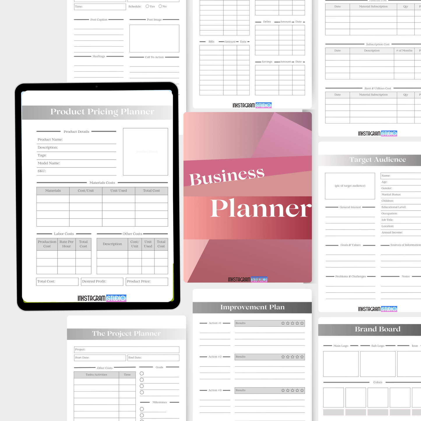 Ultimate Business Planner: Streamline Your Success with Comprehensive Strategy and Planning Tools Business PlannerInkstagram studioUltimate Business Planner: Streamline Your Success with Comprehensive Strategy and Planning ToolsUltimate Business Planner with strategy and planning tools for entrepreneurs.Business Planner