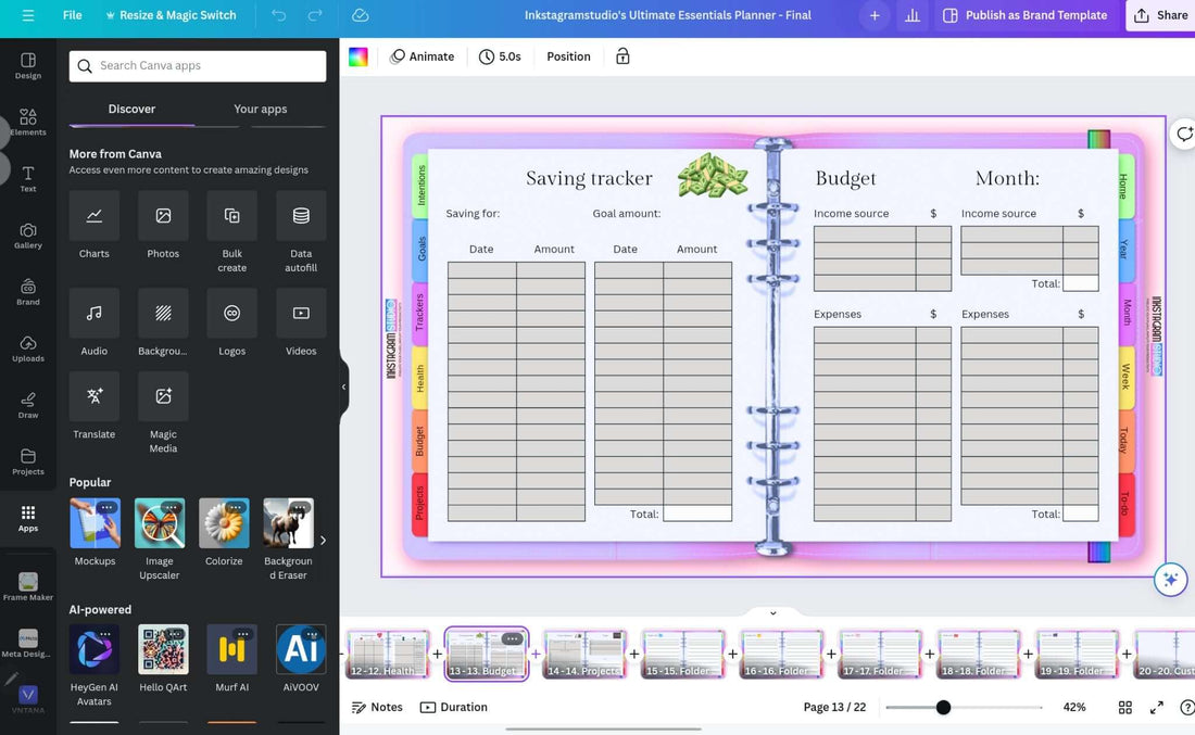 How to Create Your Own Planner from Scratch on Canva! - Inkstagram Studio