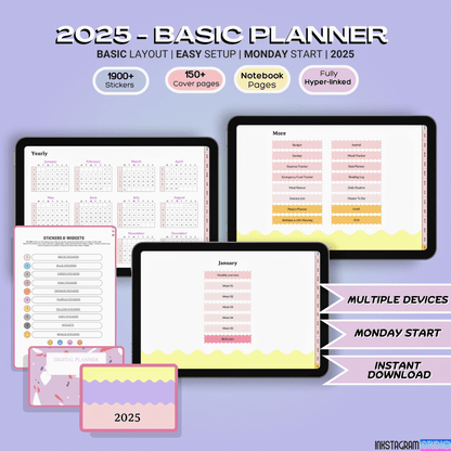 2025 Basic Hyperlinked Planner – All - In - One Digital Planner with 2,500+ Stickers & More! all in one PlannerInkstagram studio2025 Basic Hyperlinked Planner – All - In - One Digital Planner with 2,500+ Stickers & More!2025 Basic Hyperlinked Planner – All - In - One Digital Planner with 2,500+ Stickers & More!all in one Planner