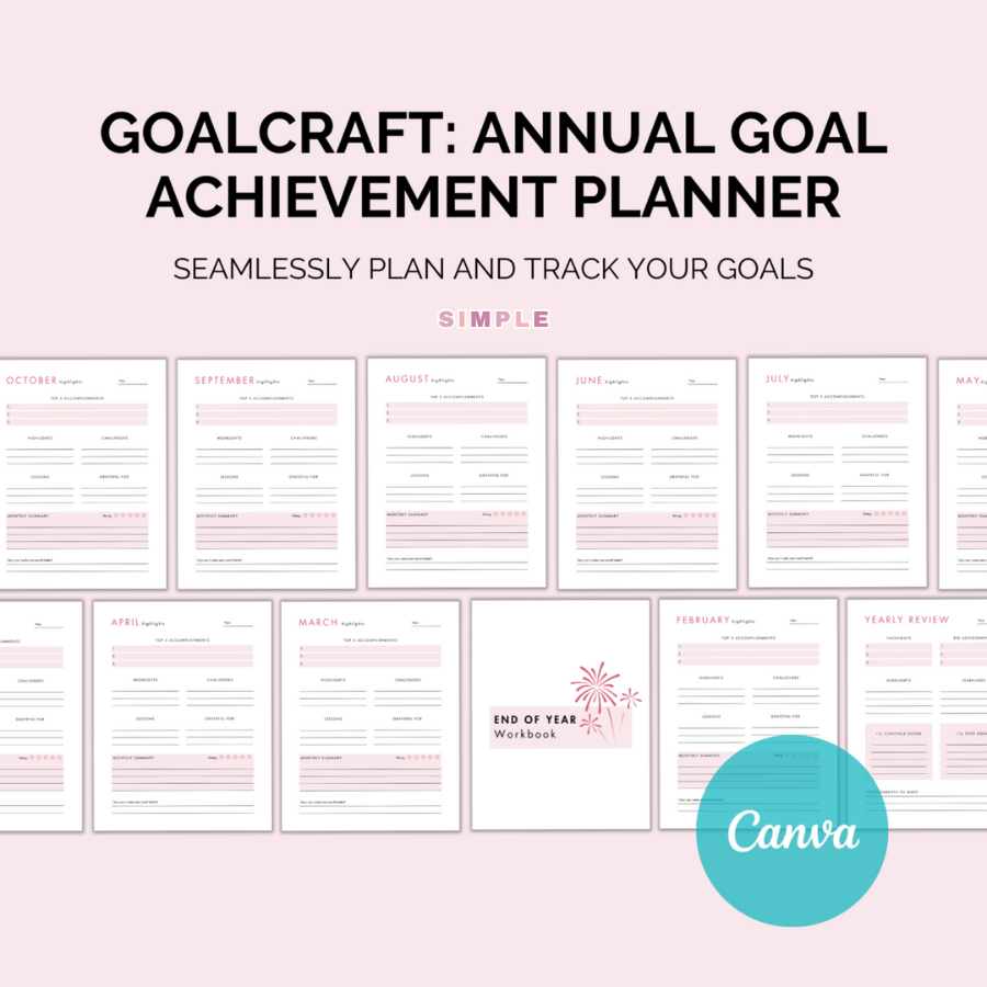 GoalCraft: Annual Goal Achievement Planner