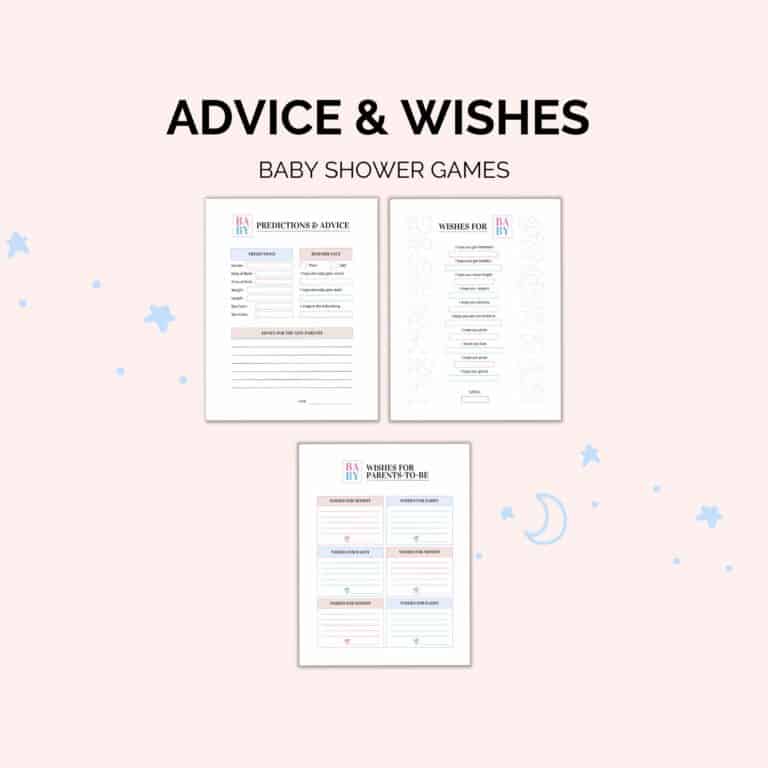 Baby Shower Games Printable Pack | 50 Editable Page