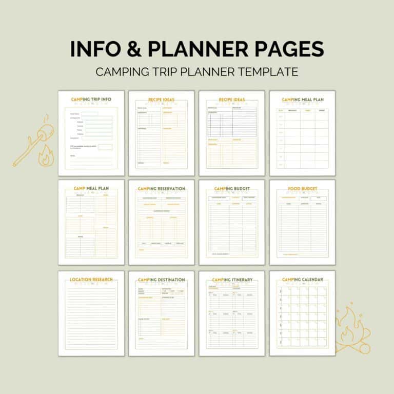 Camping Planner Printable | Trip & Packing Organizer