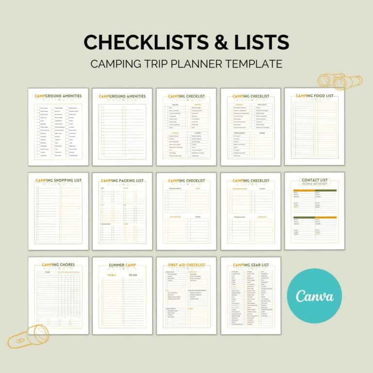 Camping Planner Printable | Trip & Packing Organizer