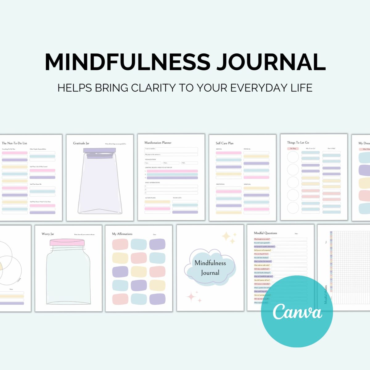 Mindfulness Journal Printable | Self-Care & Reflection Pages