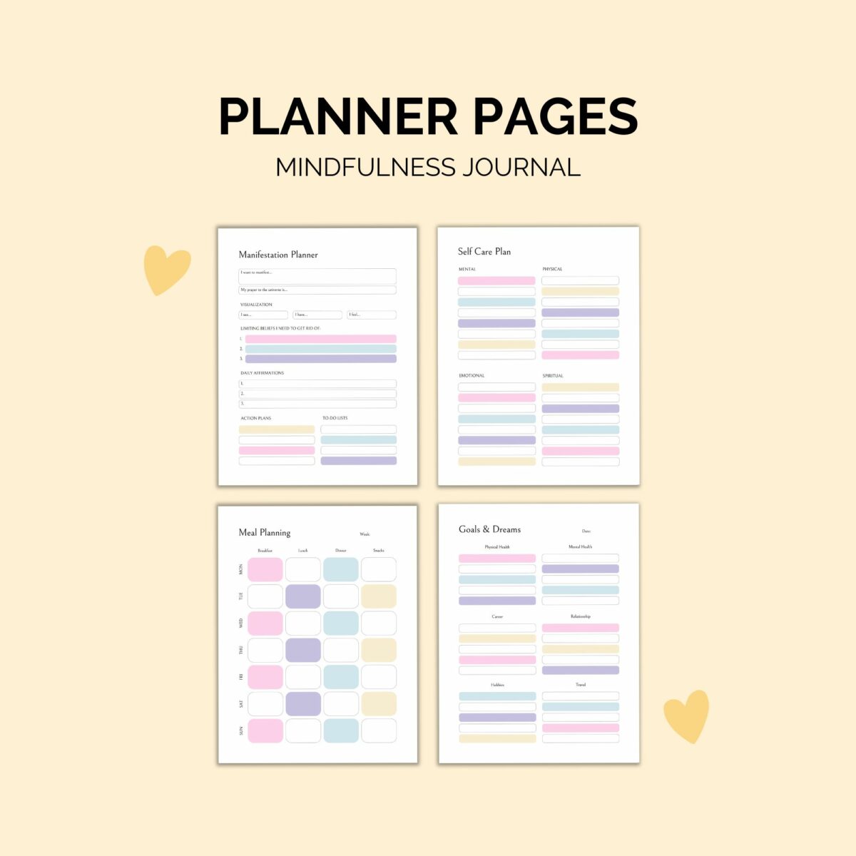 Mindfulness Journal Printable | Self-Care & Reflection Pages