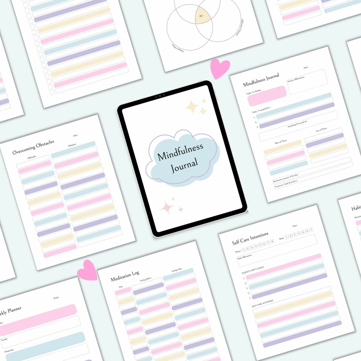 Mindfulness Journal Printable | Self-Care & Reflection Pages