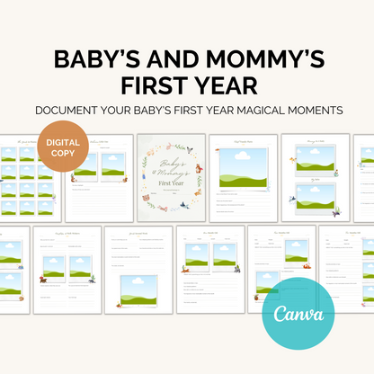 Baby’s & Mommy’s First Year Memory Book: Capture Milestones, Photos & Magical Moments
