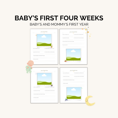 Baby’s & Mommy’s First Year Memory Book: Capture Milestones, Photos & Magical Moments