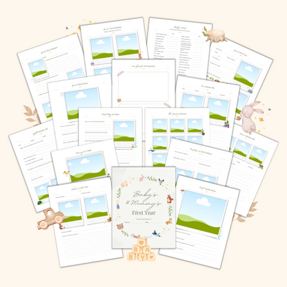 Baby’s & Mommy’s First Year Memory Book: Capture Milestones, Photos & Magical Moments