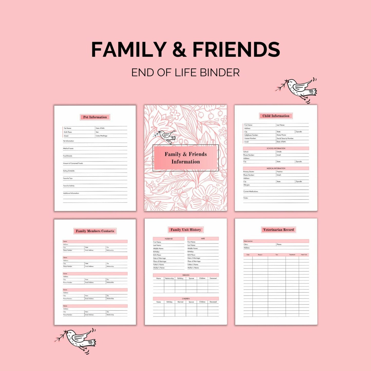 End-of-Life Binder Printable | Final Wishes & Documents