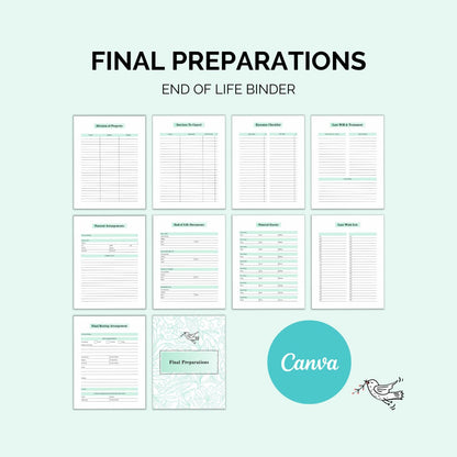 End-of-Life Binder Printable | Final Wishes & Documents