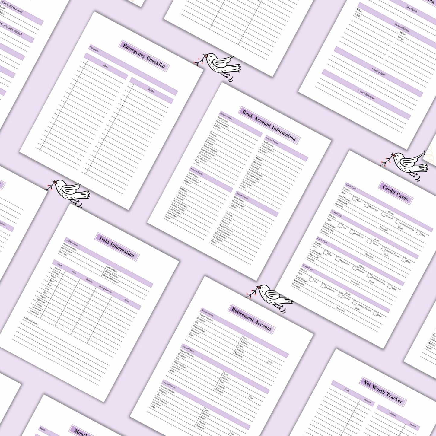 End-of-Life Binder Printable | Final Wishes & Documents