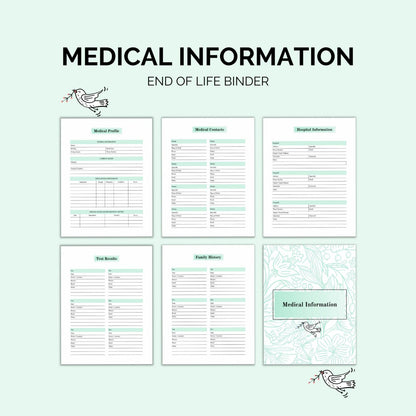 End-of-Life Binder Printable | Final Wishes & Documents