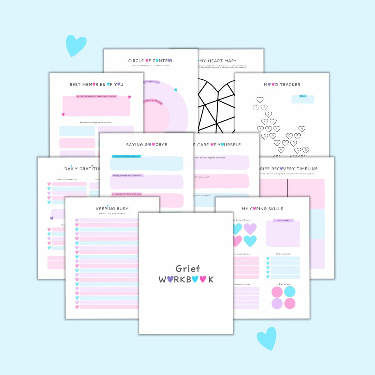 Grief Workbook Printable | Healing &amp; Reflection Journal