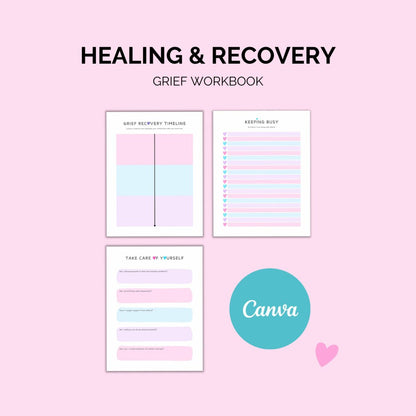 Grief Workbook Printable | Healing & Reflection Journal