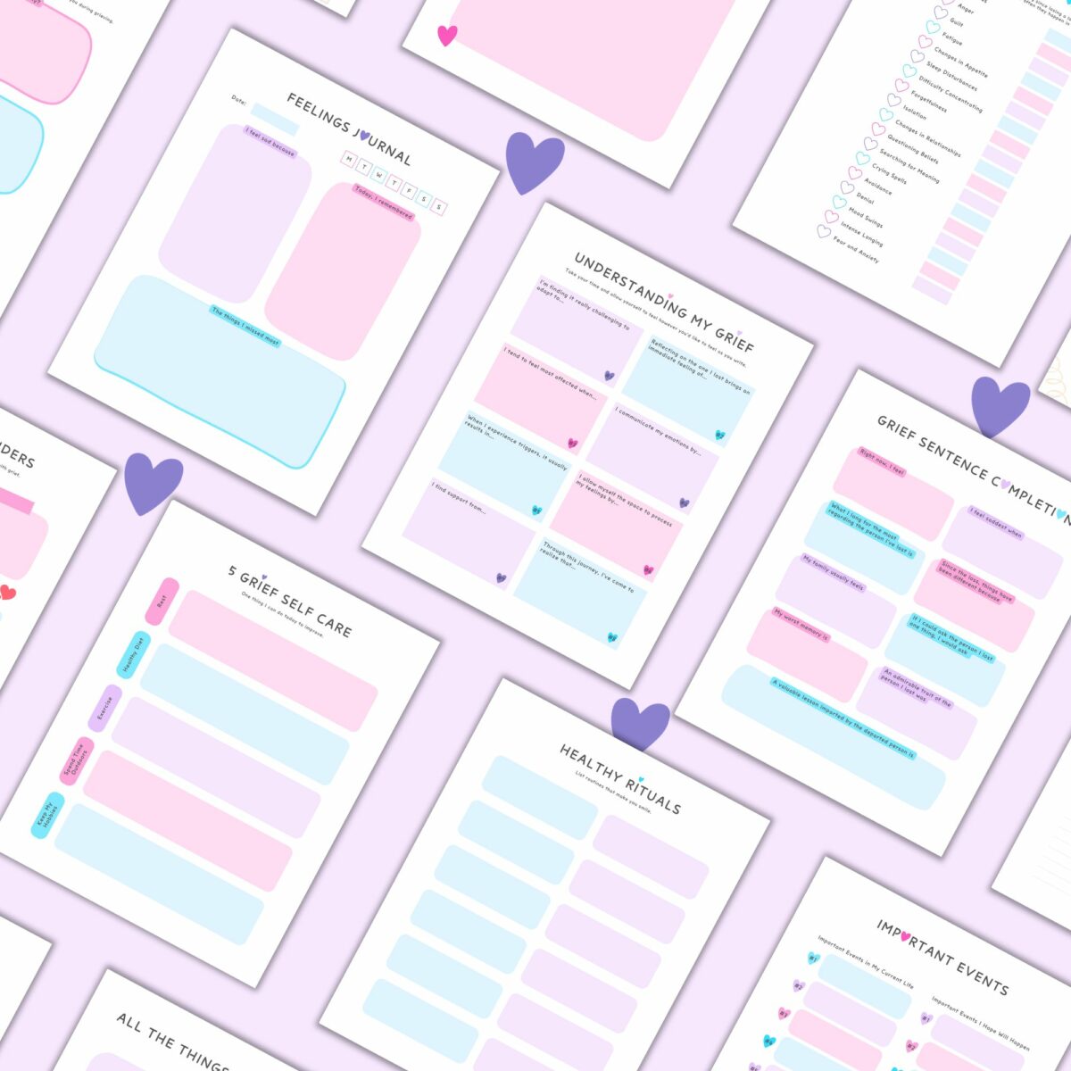 Grief Workbook Printable | Healing &amp; Reflection Journal