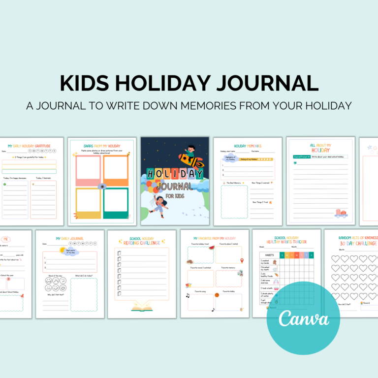 Holiday Journal for Kids Printable | Fun Activity Book