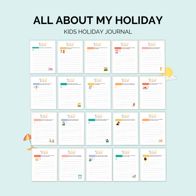 Holiday Journal for Kids Printable | Fun Activity Book