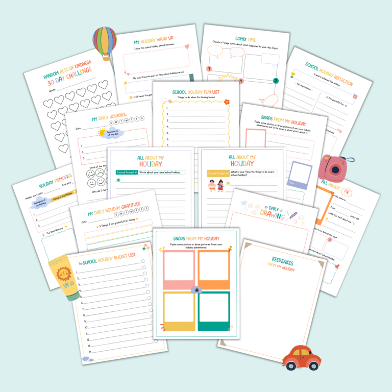 Holiday Journal for Kids Printable | Fun Activity Book