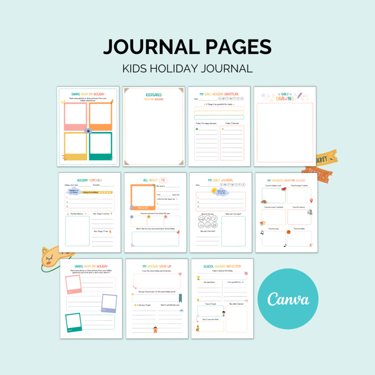 Holiday Journal for Kids Printable | Fun Activity Book