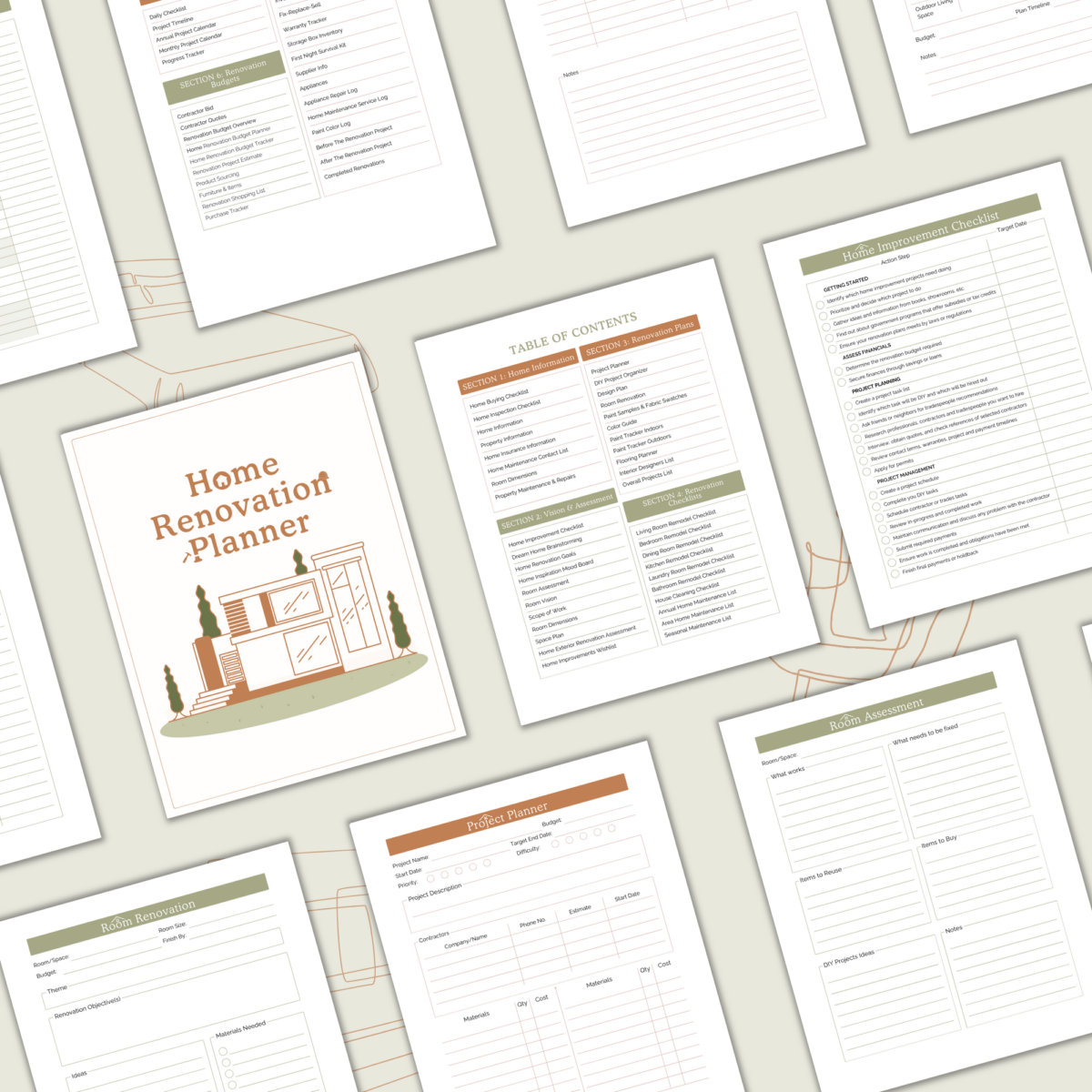 Home Renovation Planner Printable | Remodel & Budget Binder