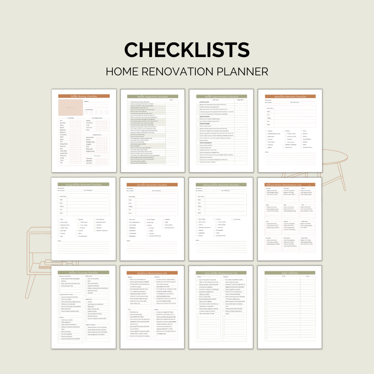 Home Renovation Planner Printable | Remodel & Budget Binder