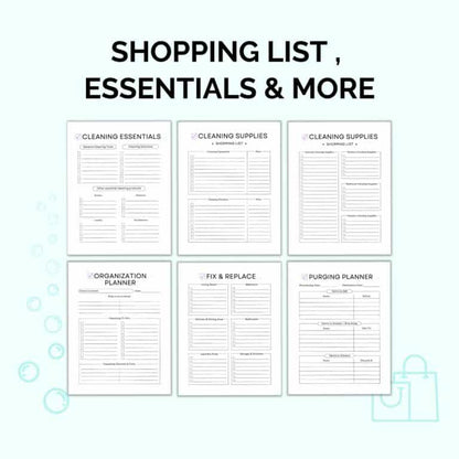 Home Cleaning Planner Printable | Cleaning Schedule & Checklists