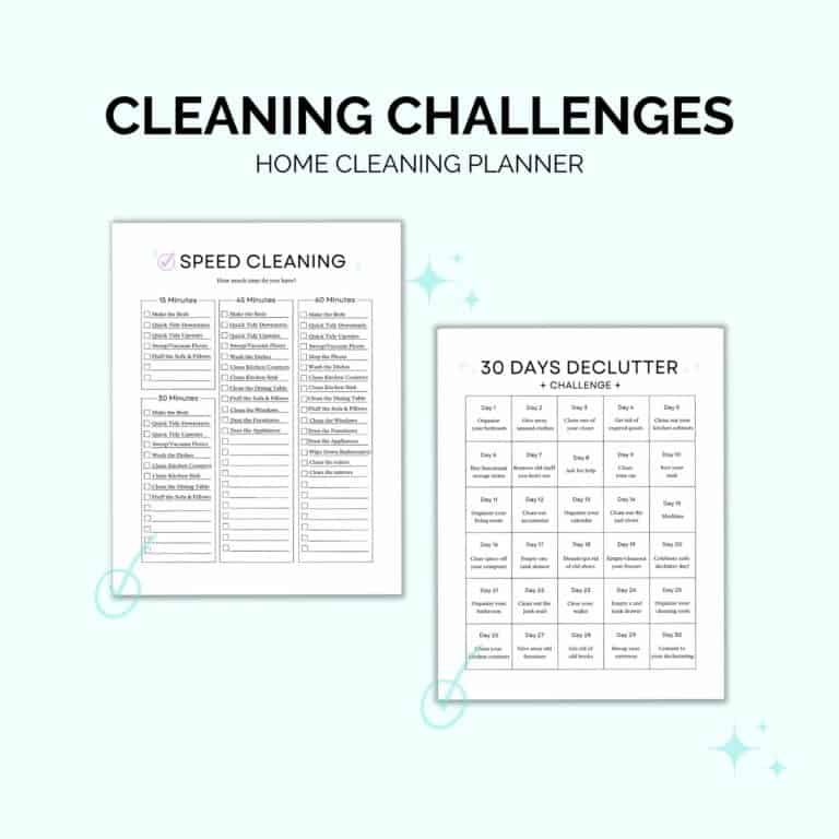 Home Cleaning Planner Printable | Cleaning Schedule & Checklists