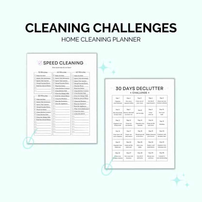 Home Cleaning Planner Printable | Cleaning Schedule & Checklists