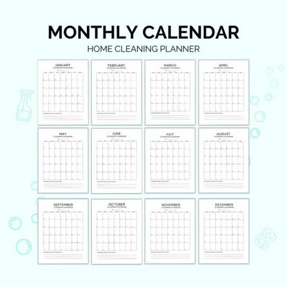Home Cleaning Planner Printable | Cleaning Schedule & Checklists
