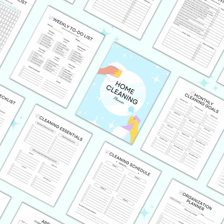 Home Cleaning Planner Printable | Cleaning Schedule & Checklists