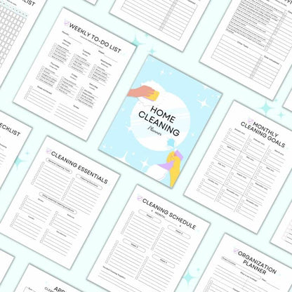 Home Cleaning Planner Printable | Cleaning Schedule & Checklists