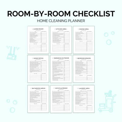 Home Cleaning Planner Printable | Cleaning Schedule & Checklists